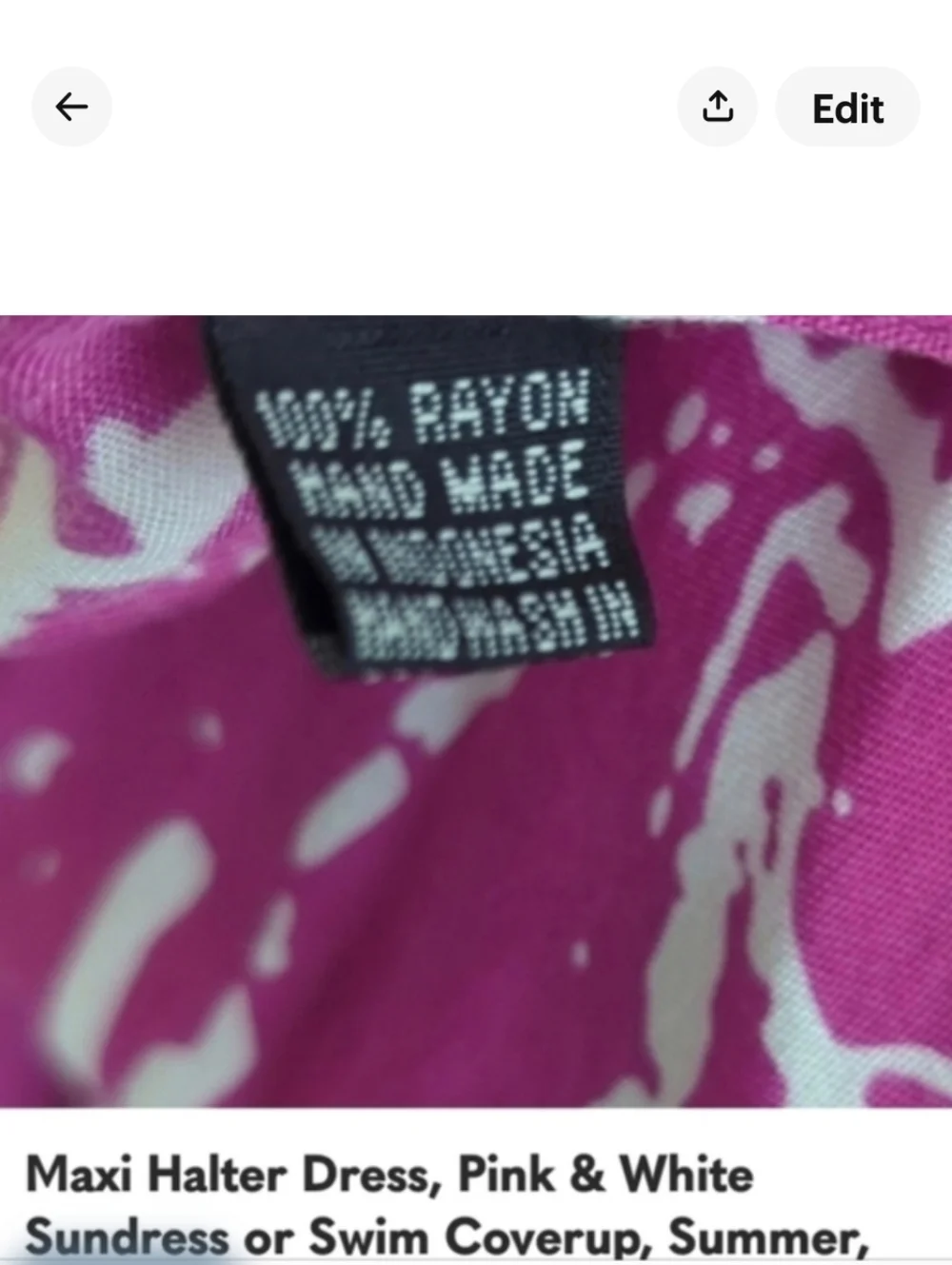 Pink Maxi Dress Backless Halter Beachwear Lounge wear - Picture 7 of 7